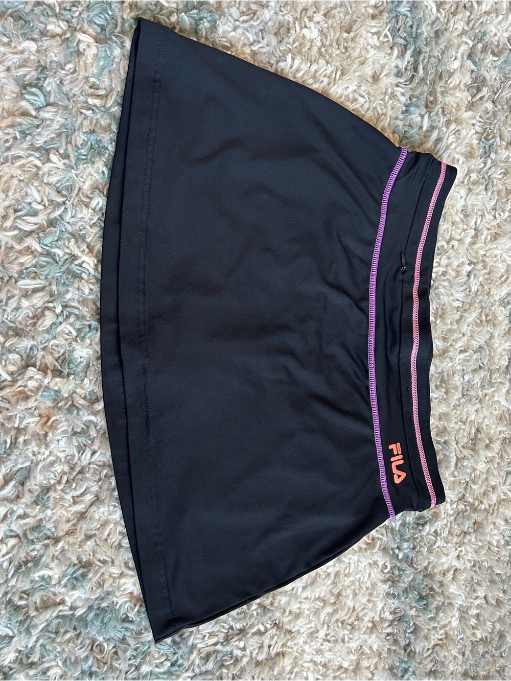 FILA Black Skort with Pink and Purple Trim